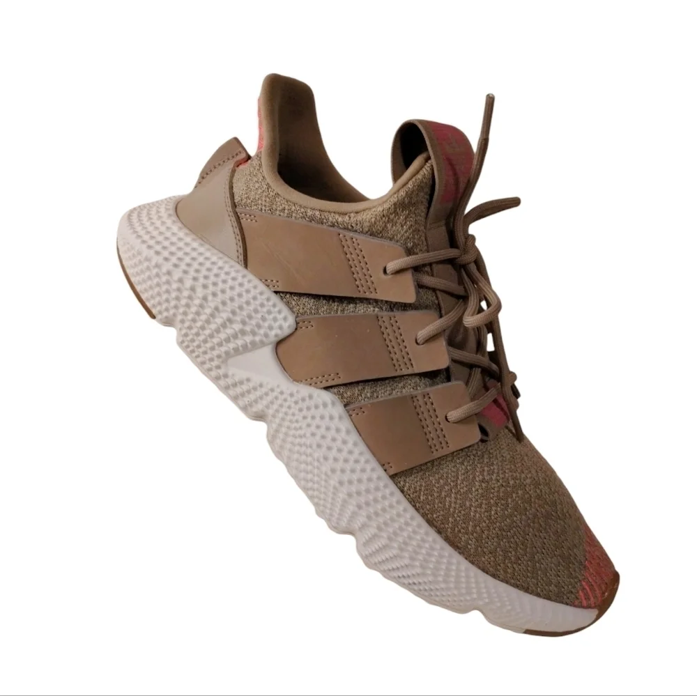 Adidas PROPHERE Athletic‎ Gym Run Men 7 /Women 8.5 Khaki/Pink Chunky Platform